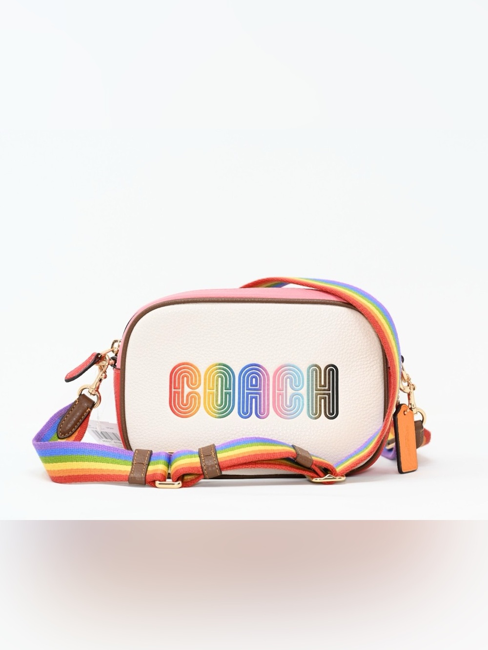 Coach Jamie Camera Bag w/ Rainbow Graphic, Chalk/Multicolour